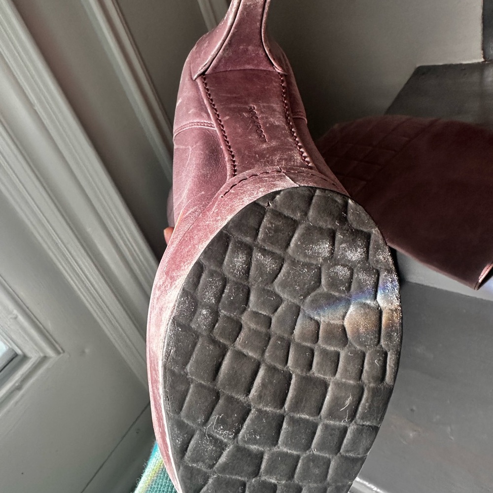 Rockport Janae kneehigh leather boot rare mauve 8.5 USA - Picture 10 of 11